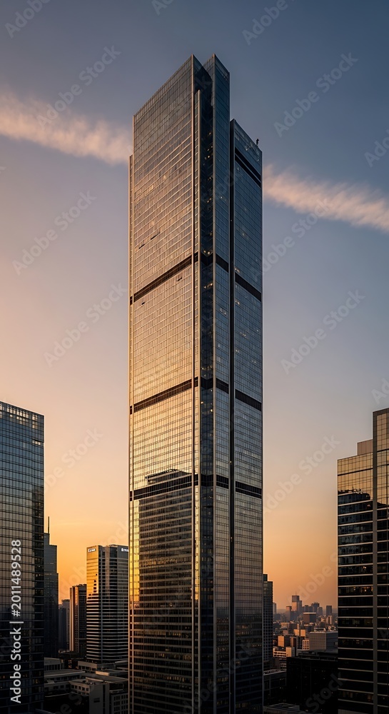 Fototapeta premium Golden Hour Skyscraper