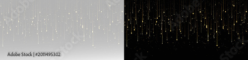Photography Premium black and gold sparkling abstract texture with vertical luminous rain pa