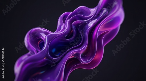 Abstract Purple Fluid Shape Fluid Purple 3D Design Modern Art Background. Concept featuring fluid, purple, 3d, design, modern for professional commercial design.