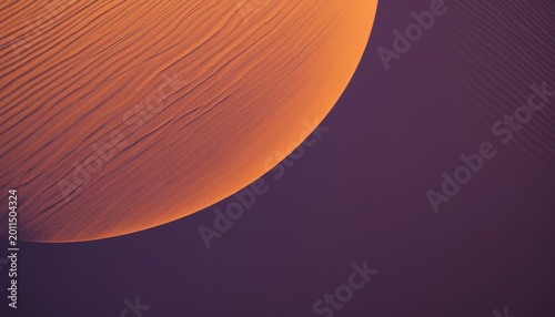 Abstract sand dune curve with minimal composition desert texture background