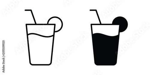 Canvastavla Lemonade icon illustration design vector set in black.