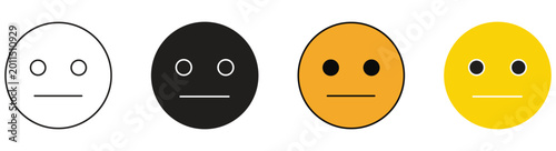 Foto Expressionless Face Emoji icon set