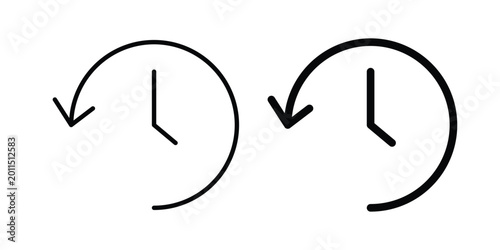 Foto Past time icon illustration design vector set in black.