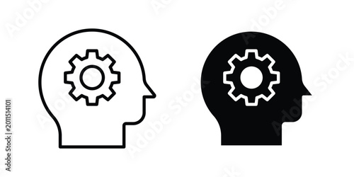Obraz na płótnie Realization icon illustration design vector set in black.