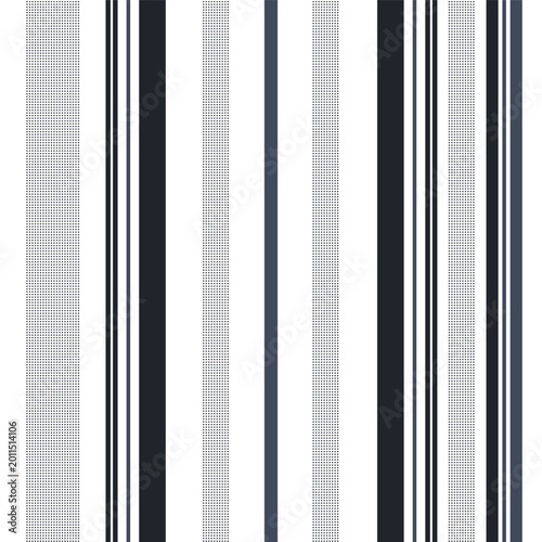 Obraz na plátně Geometric line art seamless pattern of varying vertical
