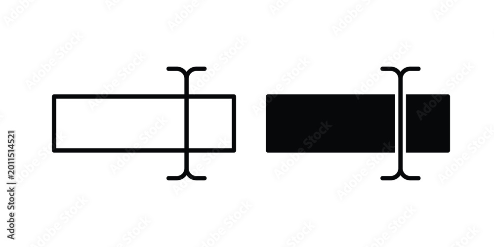 Fototapeta premium Rename icon illustration design vector set in black.