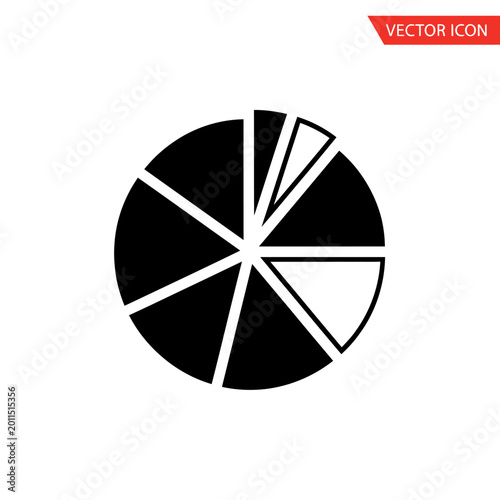 Pie Chart Icon, Business Data Analysis, Financial Report, Statistics, Graphic Element