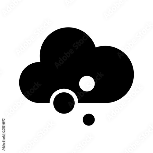 Bild auf Leinwand Snow cloud icon
