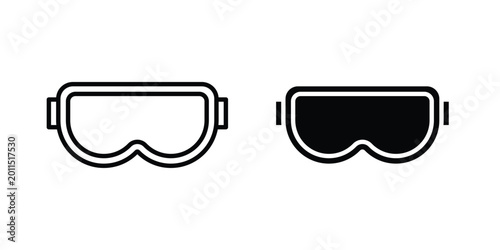 Free Download Sleeping mask icon illustration design vector set in black. - GFXLoad