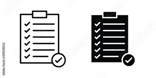 Summary icon illustration design vector set in black.