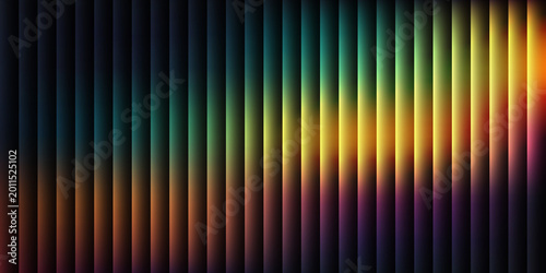 Abstract background with vertical stripes and glowing gradient light effects