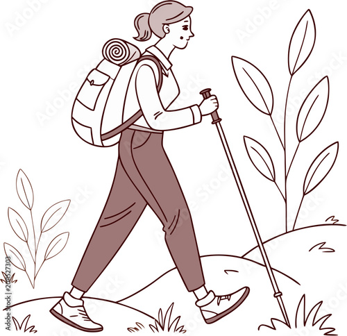 girl on hiking
