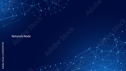 Abstract technology futuristic network.Molecular structure and genetic engineering, molecules DNA, neural network, scientific research. Network nodes background desing.