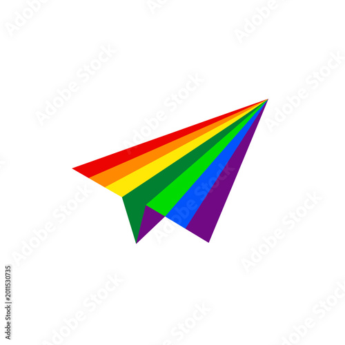Free Download A colorful paper airplane representing freedom, hope, and aspirations. The paper airplane is a symbol of dreams - GFXLoad