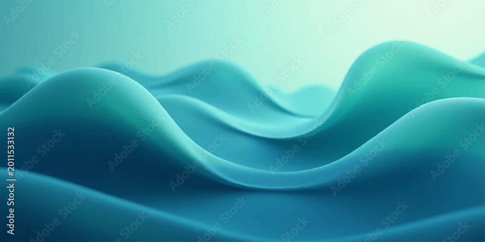 Obraz premium Abstract blue wave design featuring flowing vector lines and wavy light patterns to create a motion texture wallpaper for a modern water backdrop