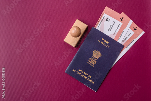 Indian passport, a document for travel, leisure, and work. Passport of India
