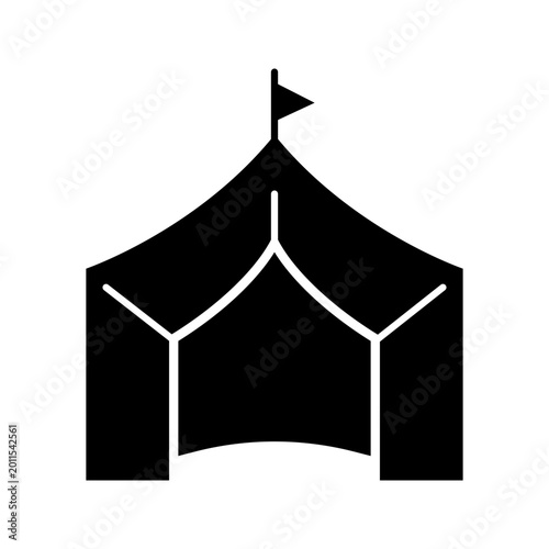Bild auf Leinwand Army tent icon