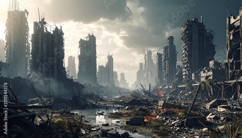 荒廃した未来世界