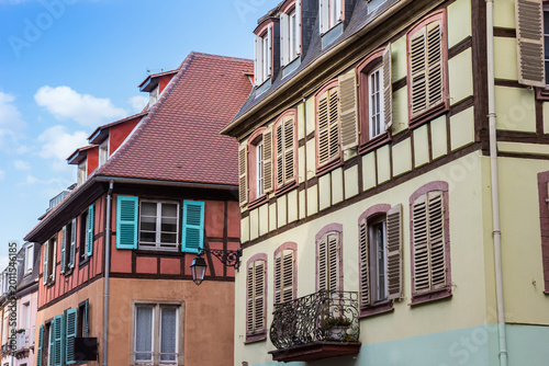 Schilderij op canvas Colorful old houses in the historic center of Colmar, France