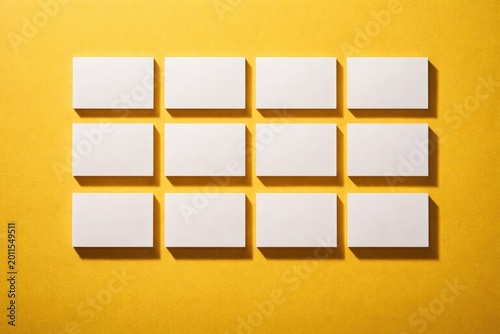 Presentation of four rows o...