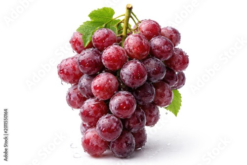 Red grape bunch with fresh ...