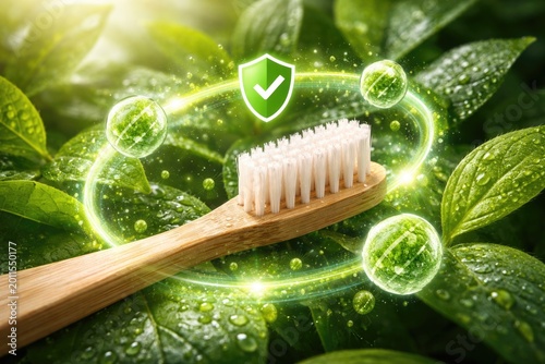 Natural bamboo toothbrush w...