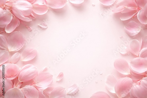 Graceful pink petals on a p...