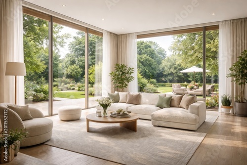 Bright living room interior...