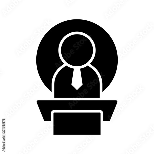 Tableau sur toile President speech icon