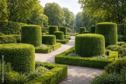Pruned cylindrical green sh...