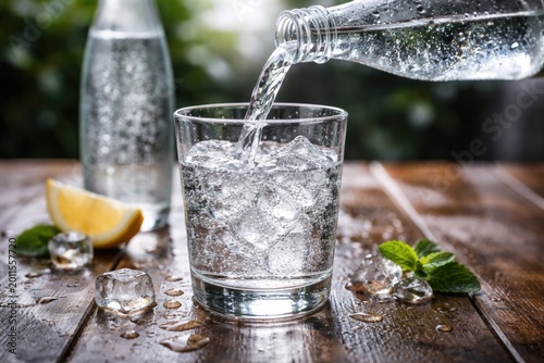 Serving cold mineral water ...