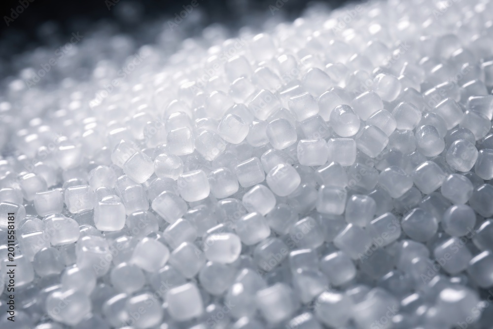 Obraz premium Plastic polymer granules made from high density polyethylene