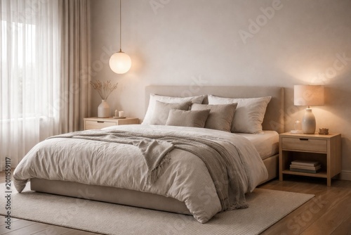 Relaxing bedroom design wit...