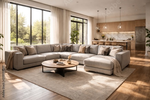 Open plan living area with ...