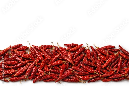 Single layer of dried red c...