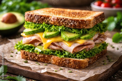 Wholesome turkey and avocad...