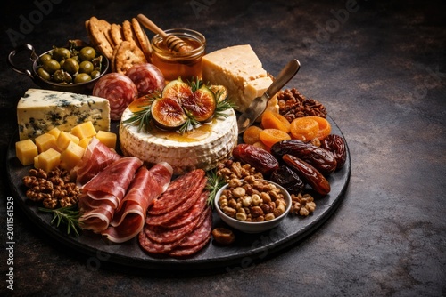 Stylish cheese and charcute...