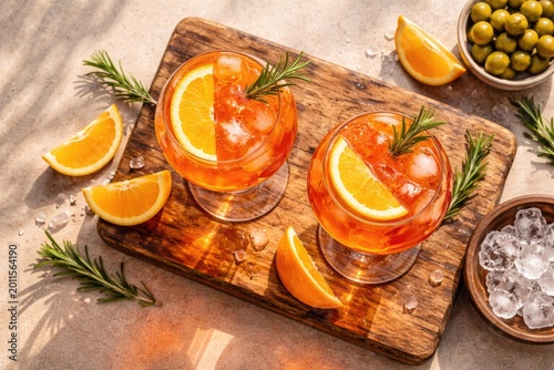 Summery Aperol spritz bever...