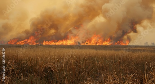 A fierce wildfire creating ...