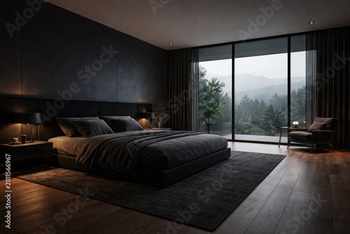 Minimalist dark color schem...