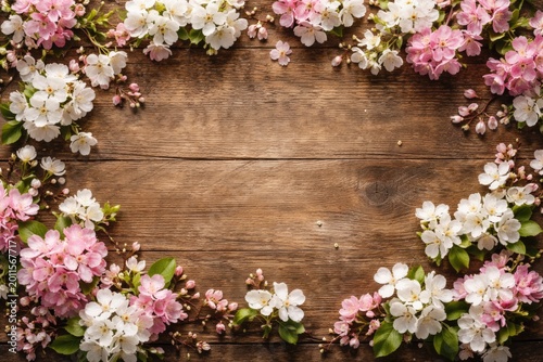 White and pink spring bloss...