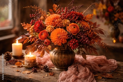 Seasonal autumn bouquet in ...