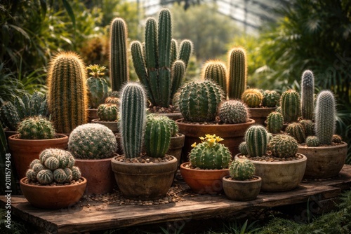 Potted cacti collection dis...