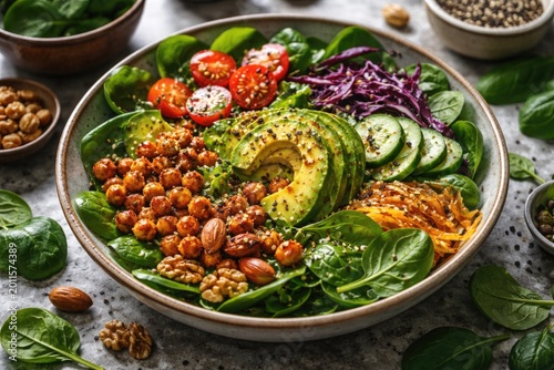Colorful vegan winter salad...