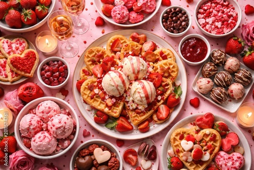 Valentines Day dessert spre...