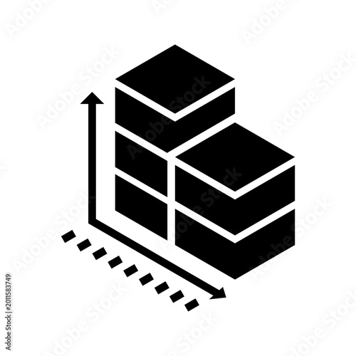 Quadro su tela Bar chart icon