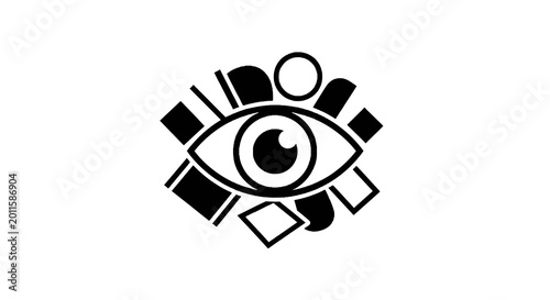 Fotografia Black and white eye symbol design.