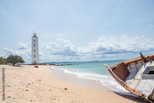 Vászonkép Coastline Lighthouse in Sri Lanka