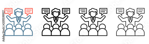 Politics Icon Collection Set Different Style