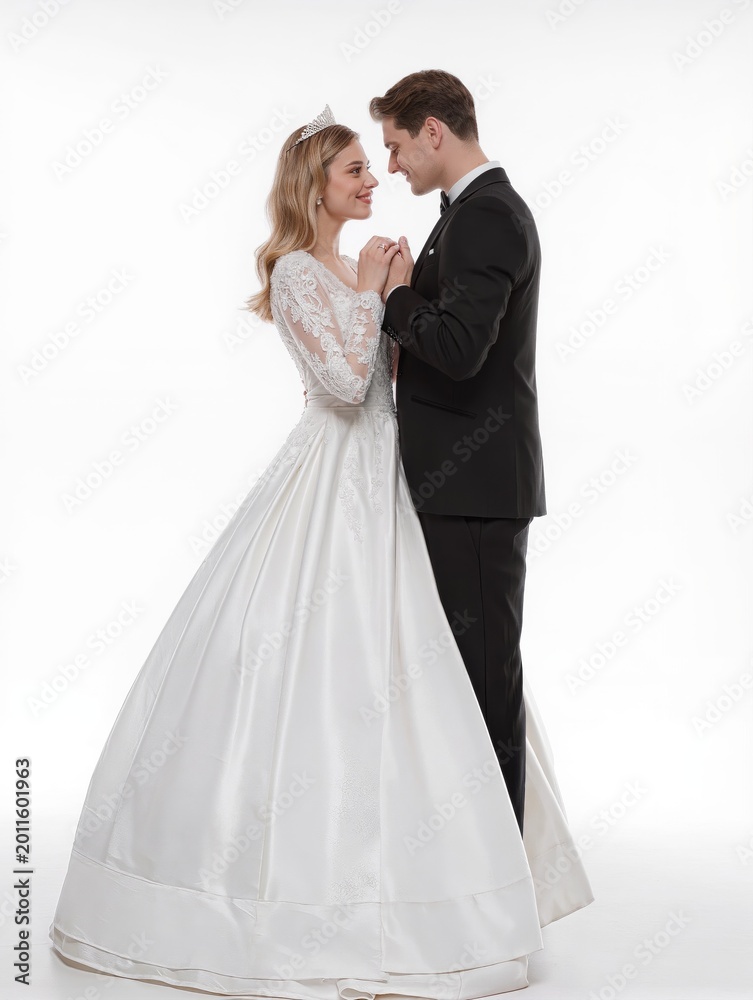 Naklejka premium Wedding couple portrait